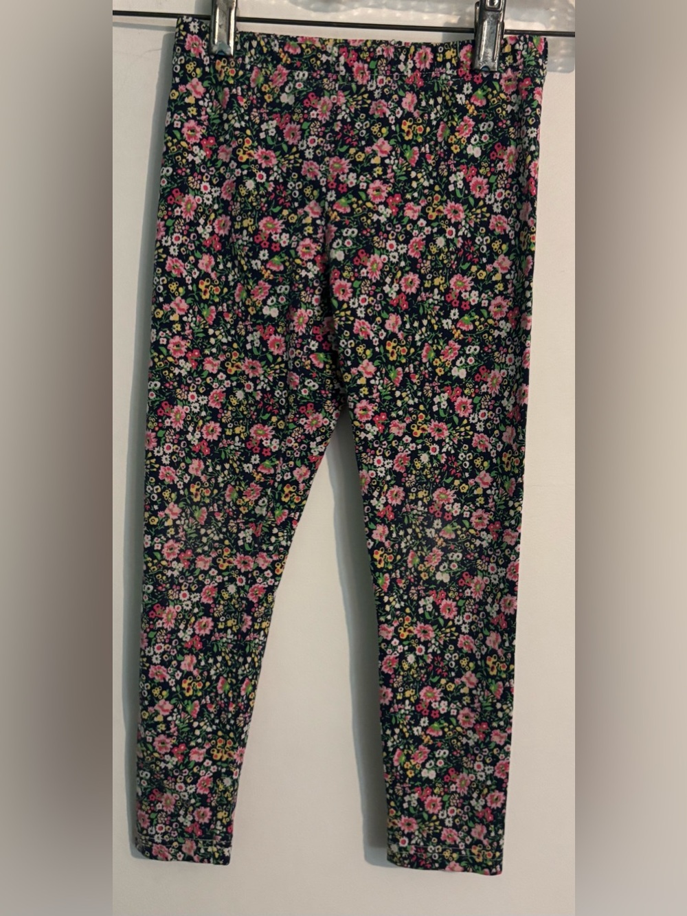 Polo Ralph Lauren Girls Sz 6x Floral Leggings Navy Pink Yellow White Green